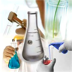Laboratory glassware and reagents used in chemical testing